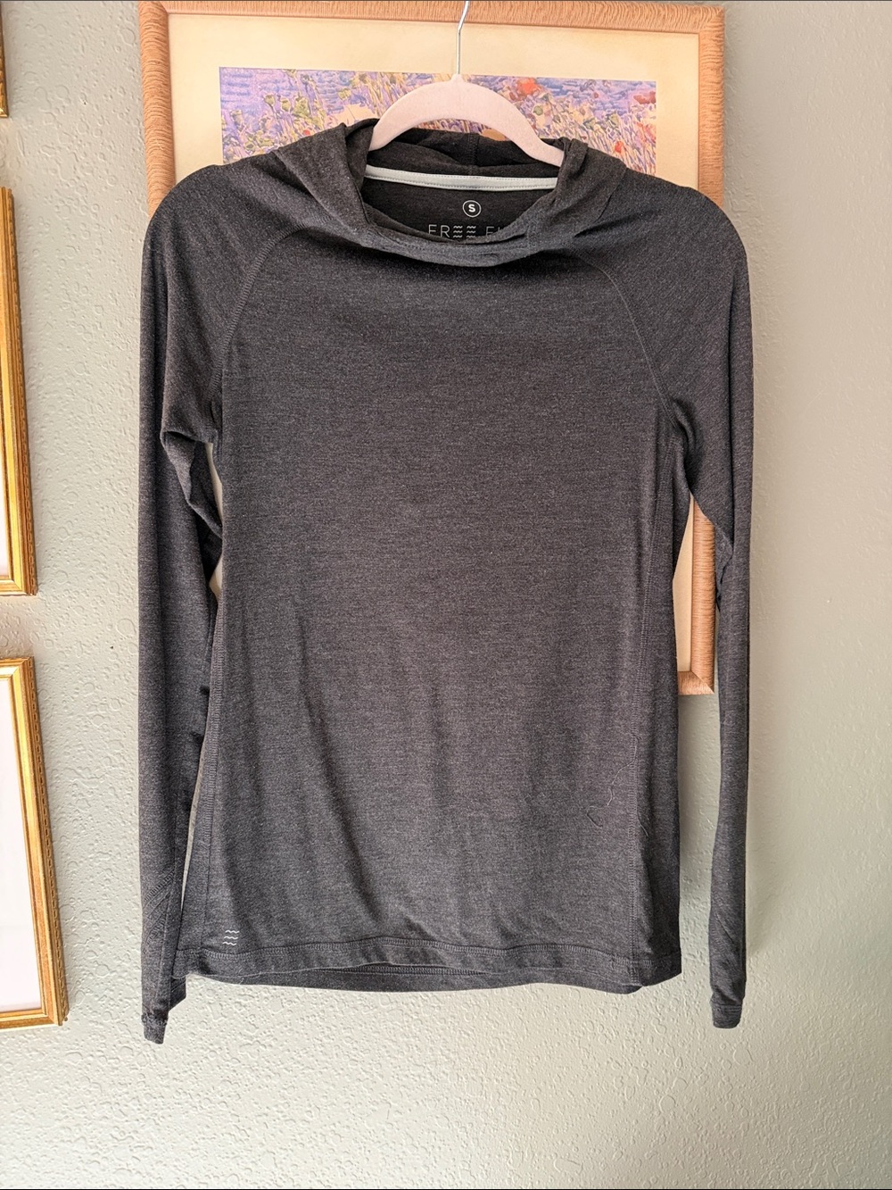 Freefly Charcoal Hooded Long Sleeve Tee